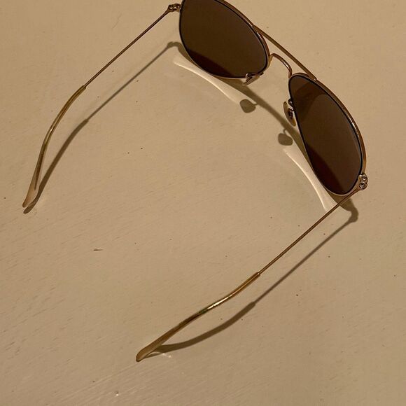 RayBan Aviator Sunglasses Classic Gold Metal Frames Pink Mirrored Lens With Case - Picture 5 of 10